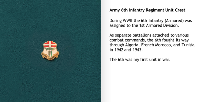 6. Army 6th Infantry Regiment Unit Crest